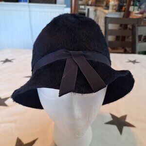 Vintage Hats By Eddi Navy Mystere Made Of Imported Fur Ribbon Jordan‎ Marsh